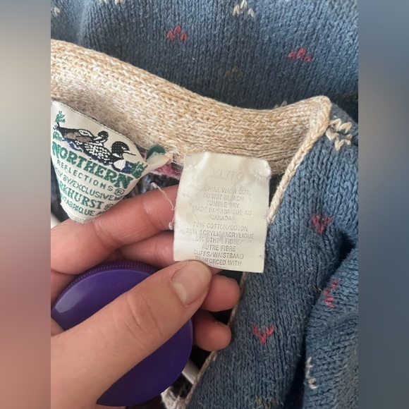 Vintage 1990 Beautiful Dogs Sweater from Northern Reflections cardigan sweater - Picture 12 of 13